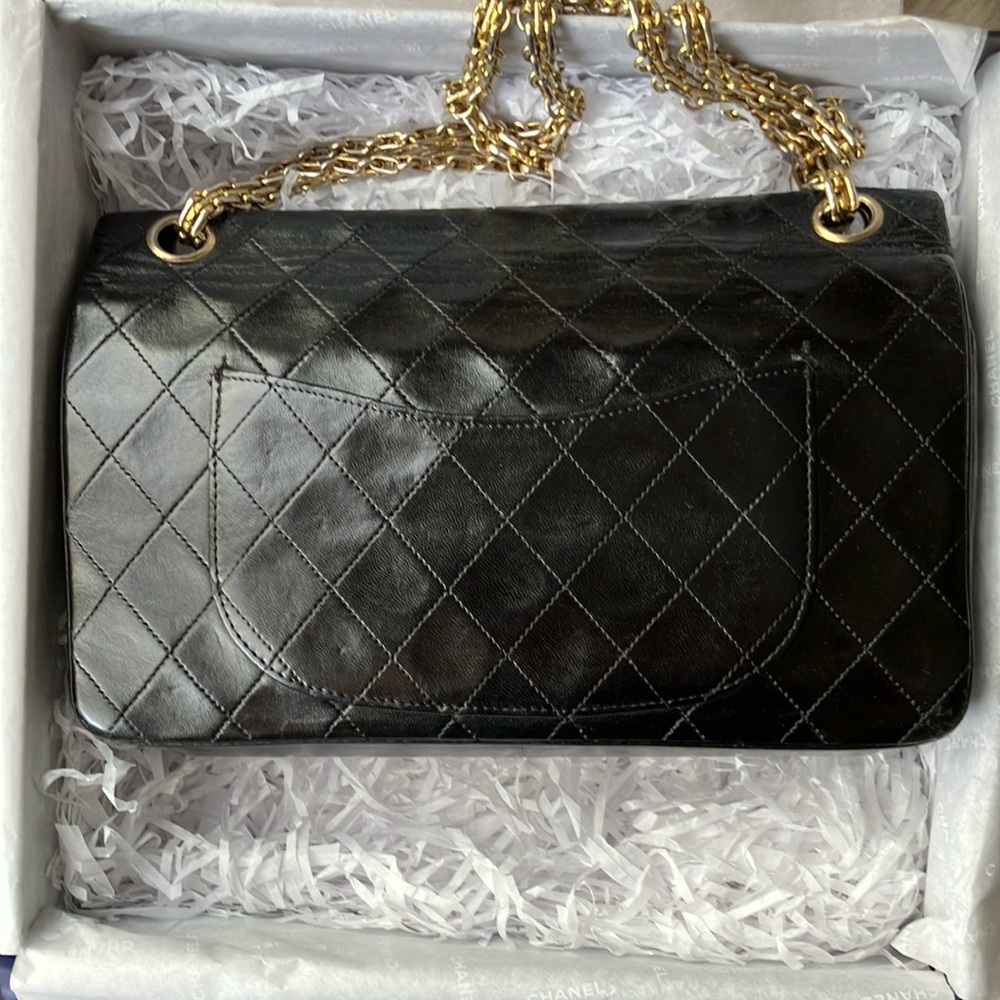 Authentic Vintage Chanel Black Classic Double Flap 25 - Picture 5 of 15